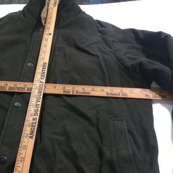 #63 Nordstrom Full Zip Button Jacket Men's Sz M Black Long Sleeve Pockets Collar - Picture 3 of 8